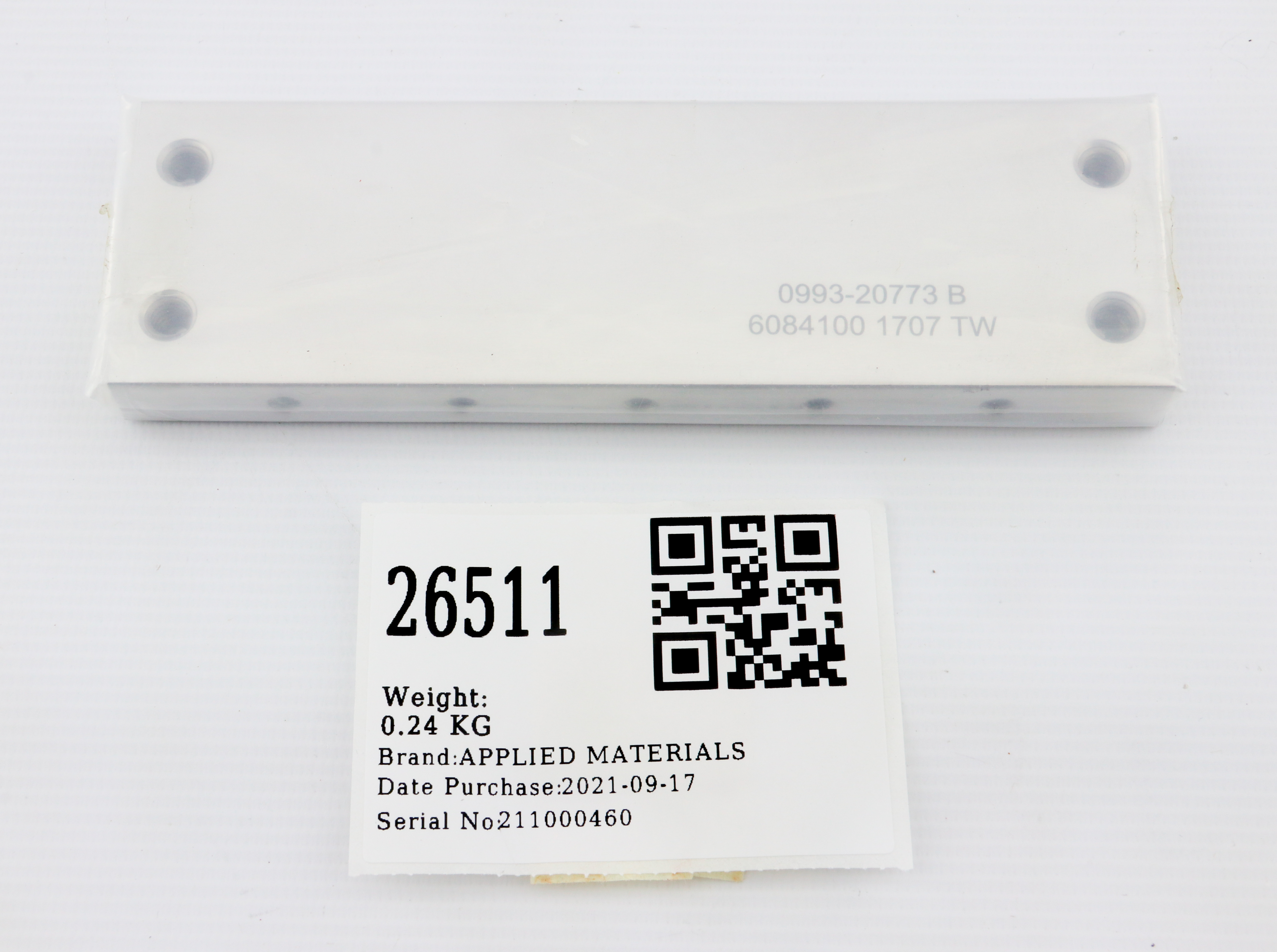 26511 APPLIED MATERIALS PLATE, BASE SUPPORT MWAVE (NEW) 0993-20773